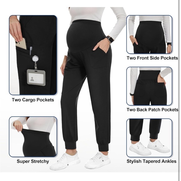 Maternity scrub jogger pants - Picture 3 of 6